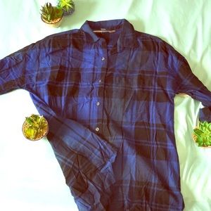 Plaid Boyfriend Button Up (NWT)